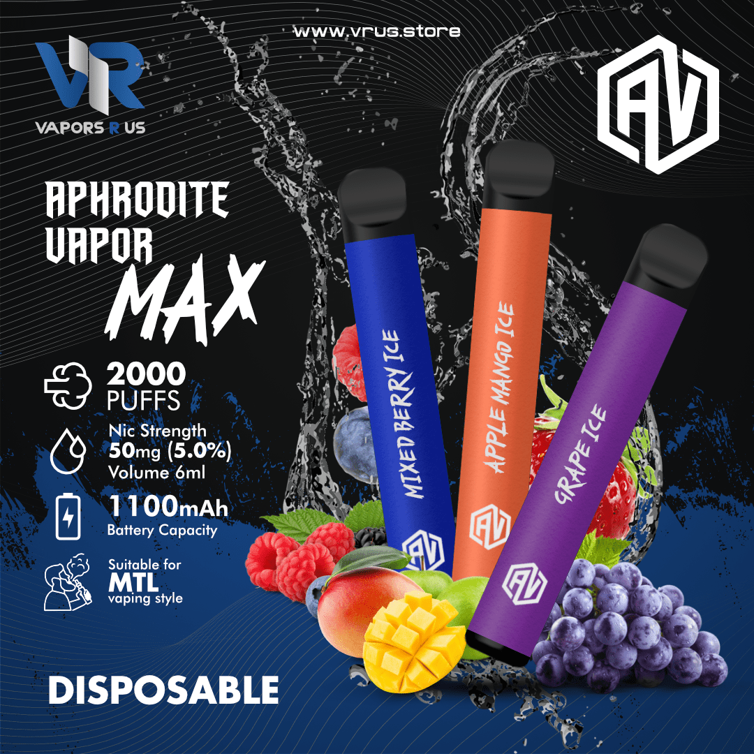 APHRODITE - MAX Vapor Disposable Pod Device (50mg - 2000 Puffs) | Vapors R Us LLC