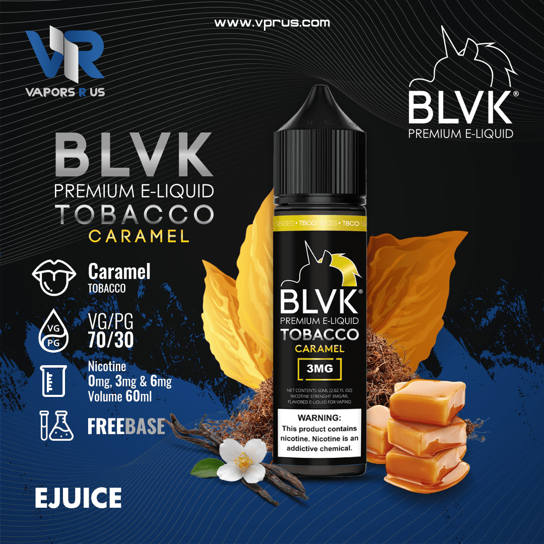 BLVK TOBACCO - Caramel 3mg | Vapors R Us LLC