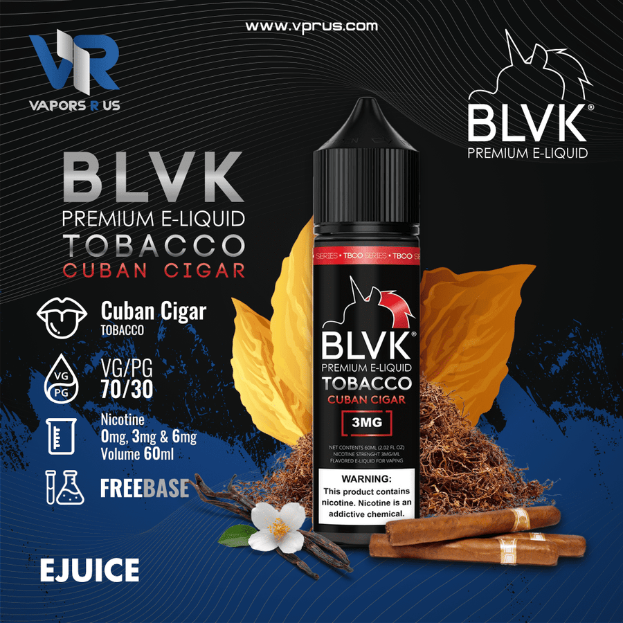 BLVK TOBACCO - Cuban Cigar 3mg | Vapors R Us LLC