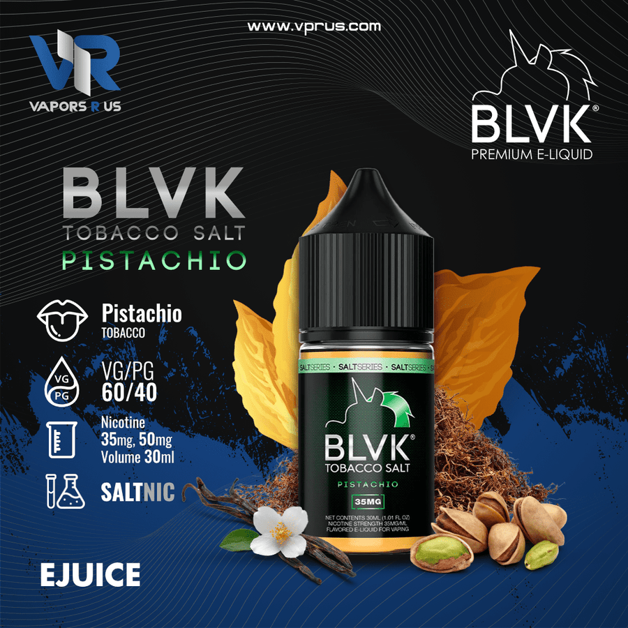 BLVK TOBACCO - Pistachio 30ml (SaltNic) | Vapors R Us LLC