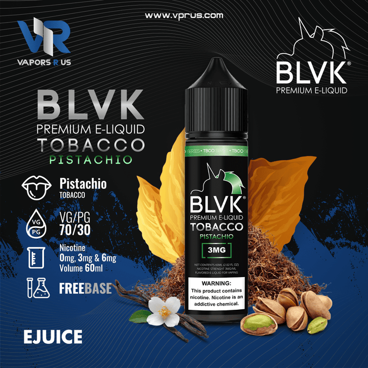 BLVK TOBACCO - Pistachio 3mg | Vapors R Us LLC