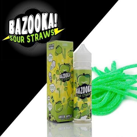 BAZOOKA - SOUR STRAWS - Green Apple 3mg 60ml | Vapors R Us LLC