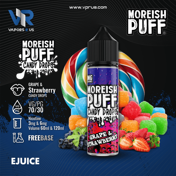 MOREISH PUFF CANDY DROPS - Grape Strawberry | Vapors R Us LLC