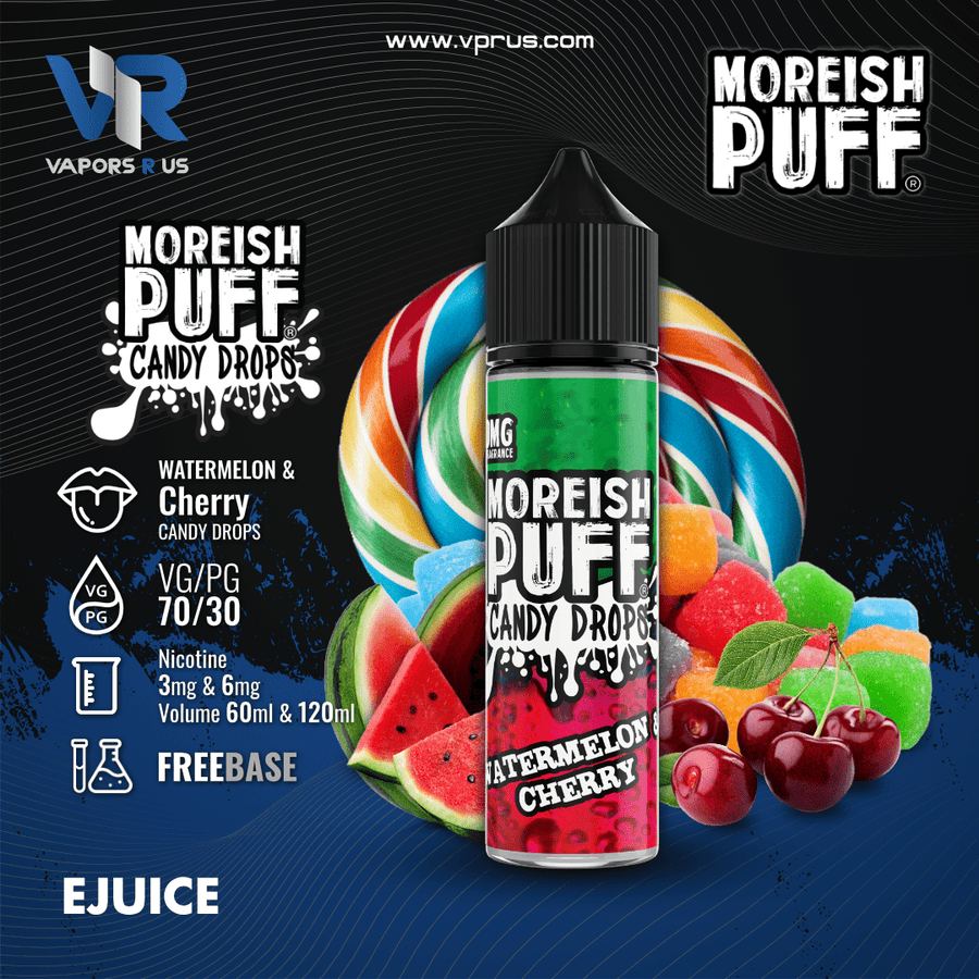 MOREISH PUFF CANDY DROPS - Watermelon Cherry | Vapors R Us LLC