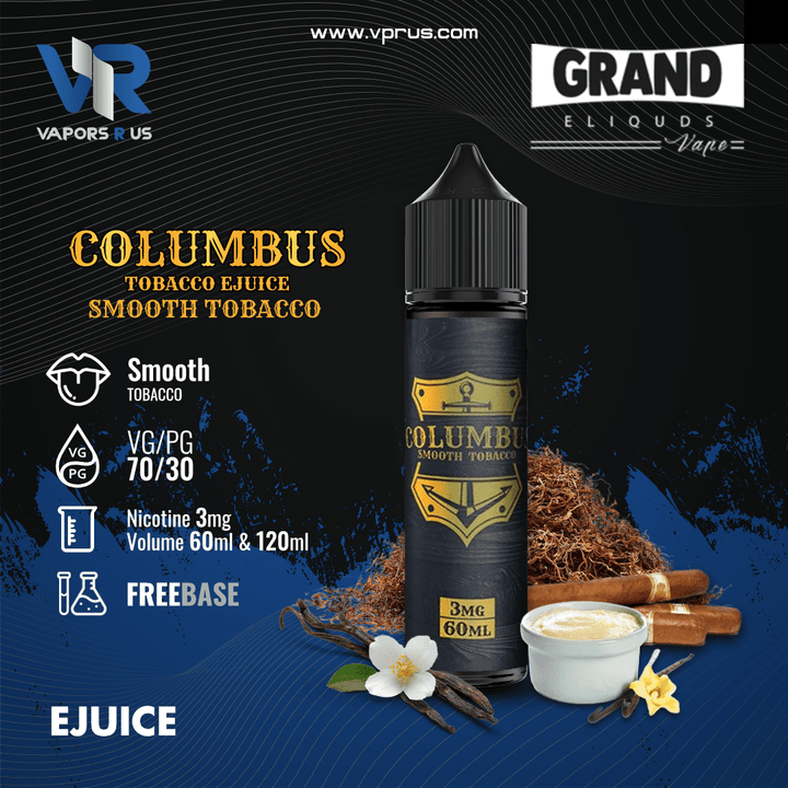 COLUMBUS -  Smooth Tobacco 3mg | Vapors R Us LLC