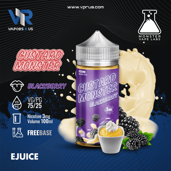 CUSTARD MONSTER - Blackberry 3mg | Vapors R Us LLC