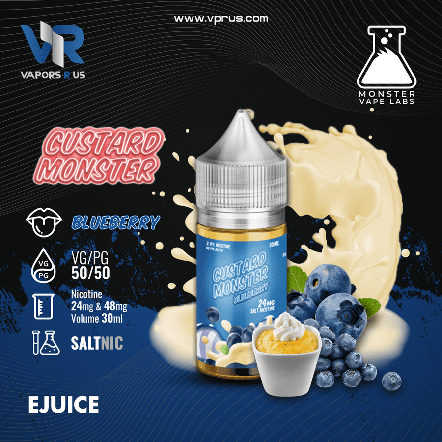 CUSTARD MONSTER - Blueberry 30ml (SaltNic) | Vapors R Us LLC