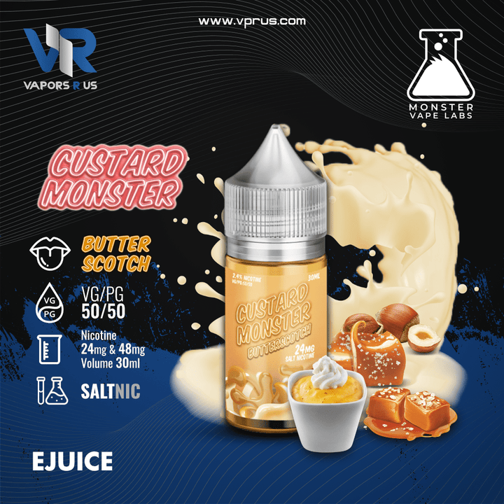 CUSTARD MONSTER - Butterscotch 30ml (SaltNic) | Vapors R Us LLC