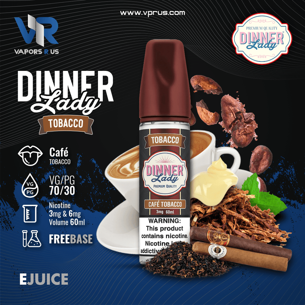dinner lady cafe tobacco Caf Shortfill 50ml E-Liquid Dinner Lady - Lemon Tart