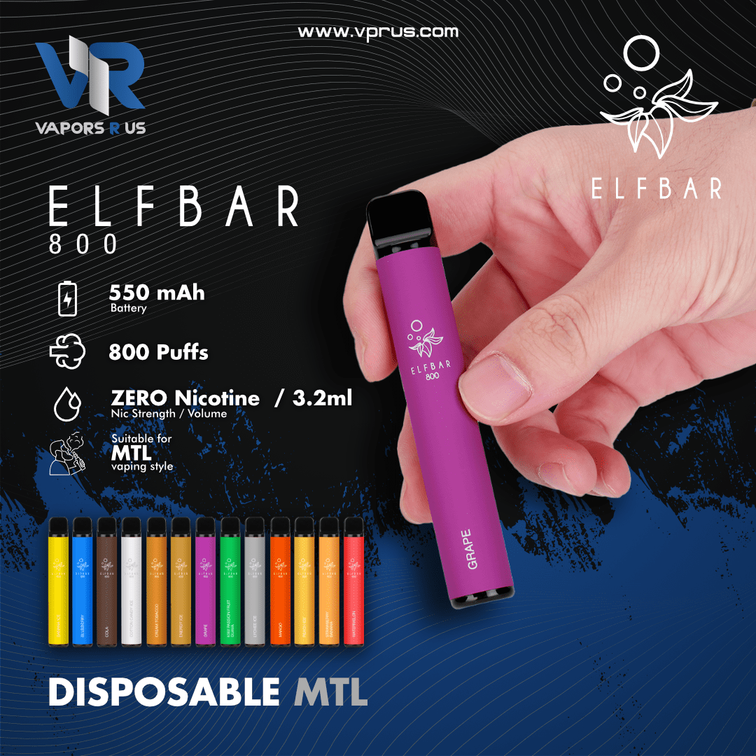 ELF BAR - 800 Puffs Disposable Pod Device 550mAh | Vapors R Us LLC