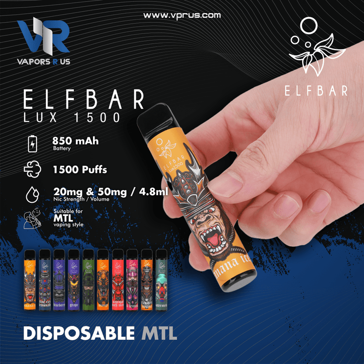 ELF BAR - LUX Puffs Disposable Pod Device (1500 Puffs - 850mAh) | Vapors R Us LLC