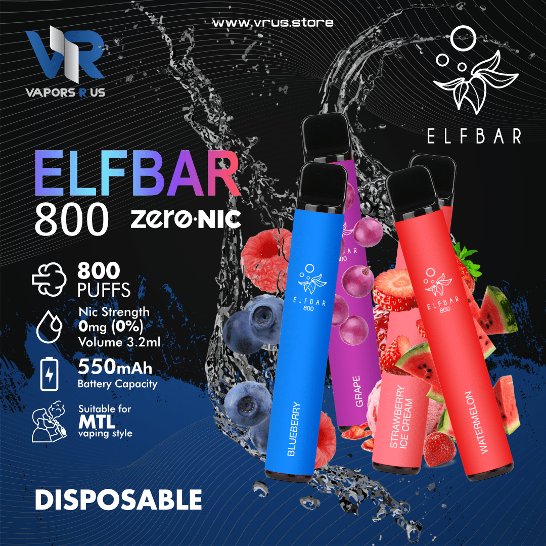 ELF BAR - 800 Puffs Disposable Pod Device 550mAh | Vapors R Us LLC