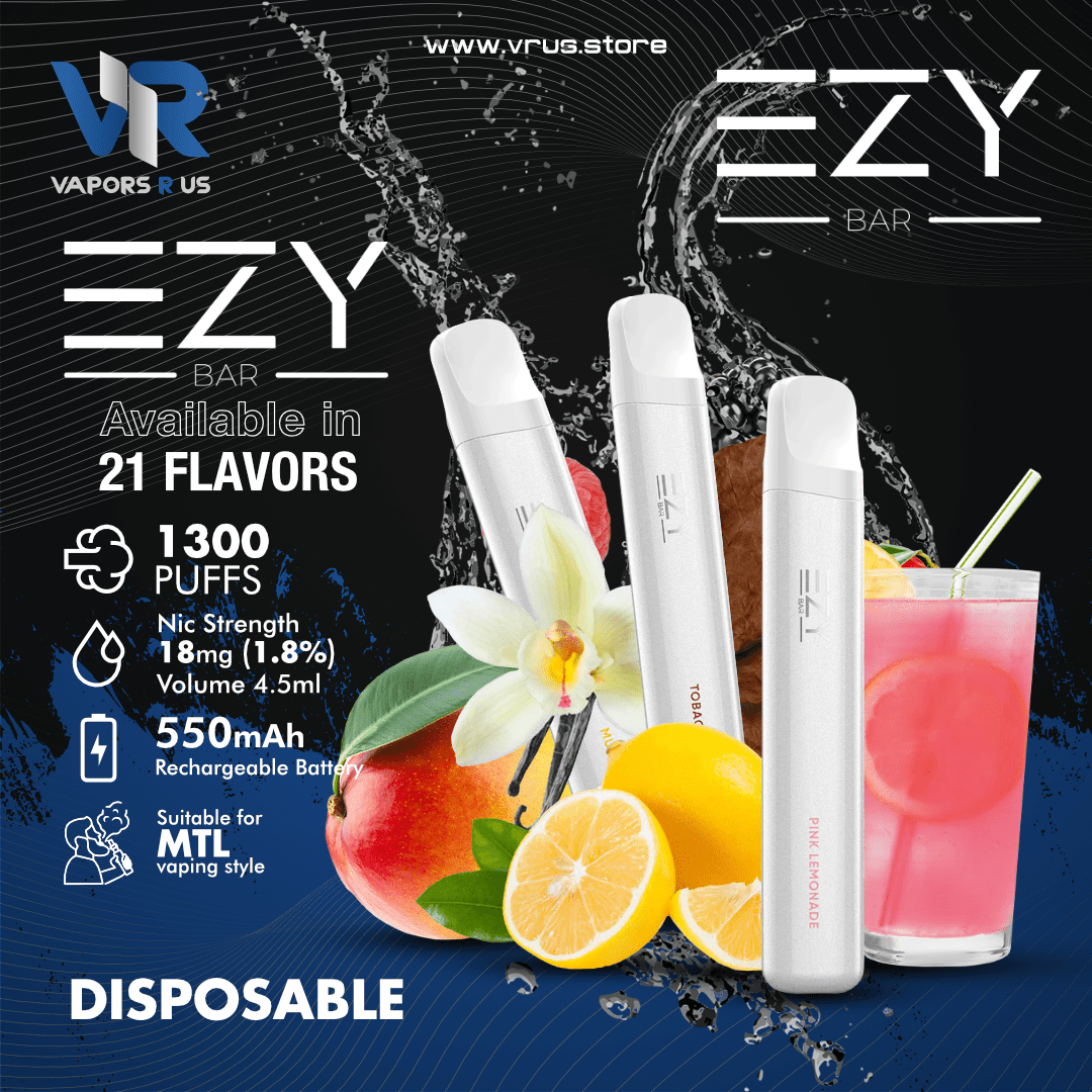 EZY BAR - 1300 Puffs Disposable Pod Device (18mg) | Vapors R Us LLC