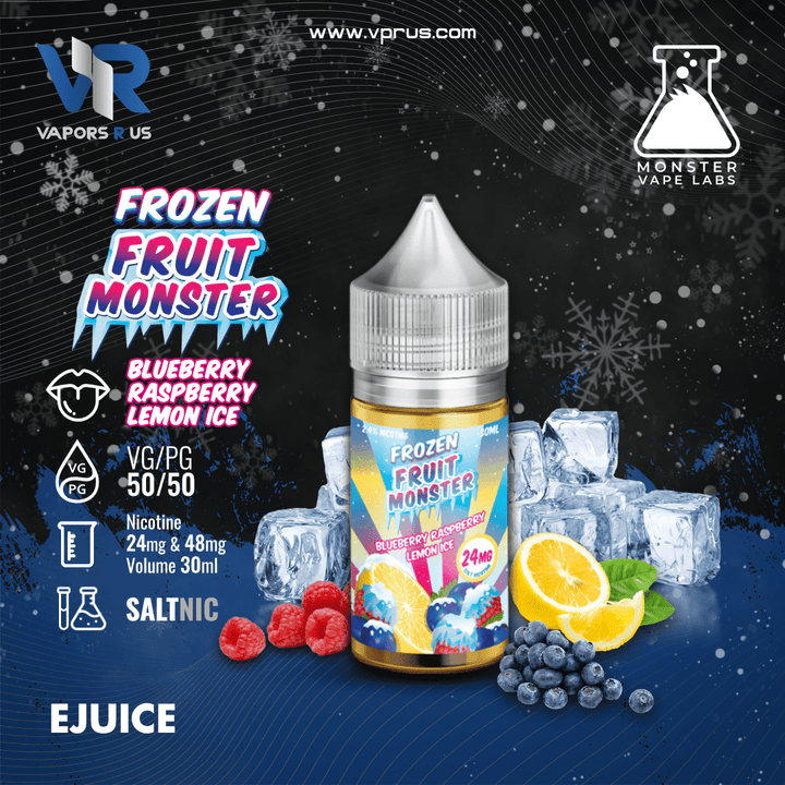 FROZEN FRUIT MONSTER - Blueberry Raspberry Lemon Ice 30ml (SaltNic) | Vapors R Us LLC