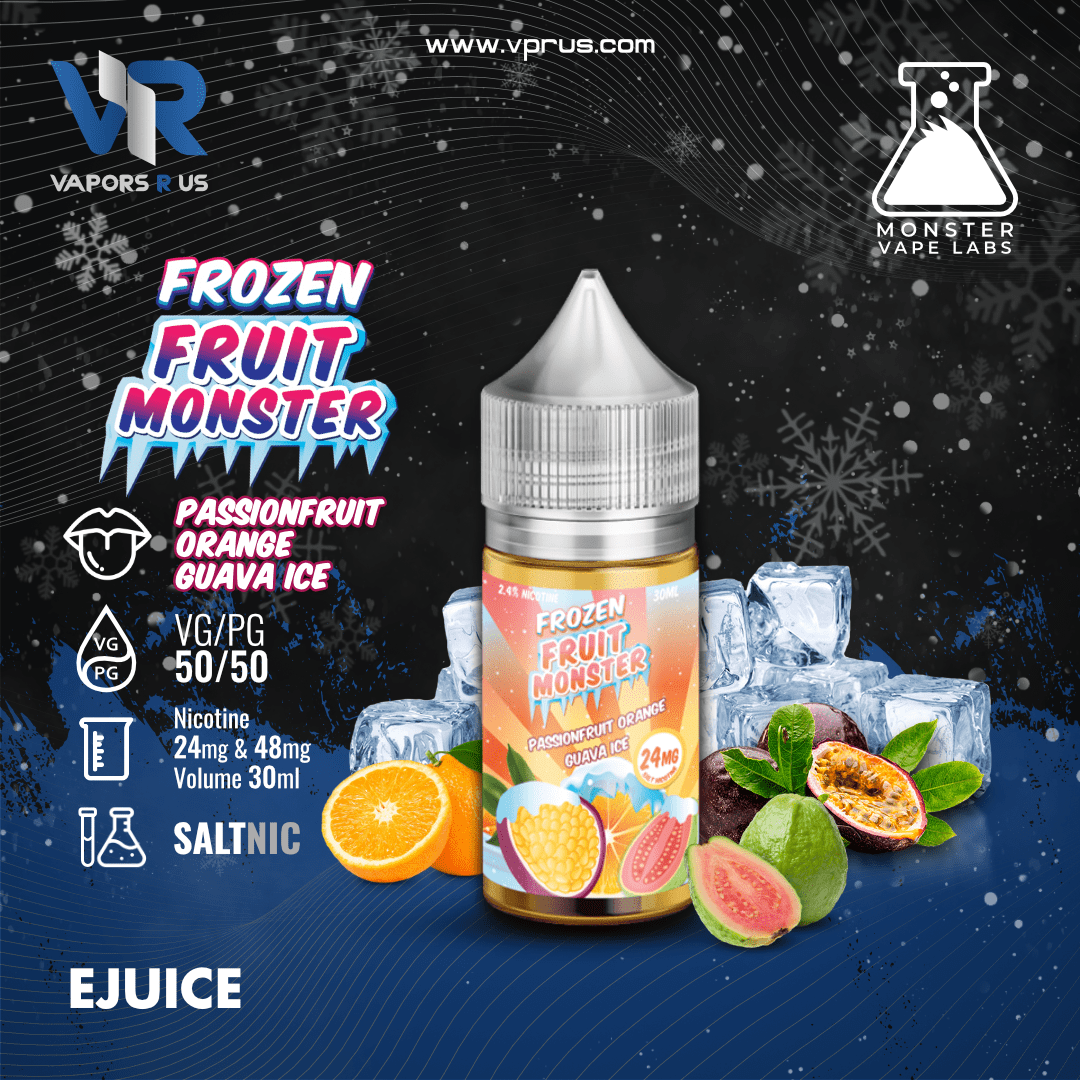 FROZEN FRUIT MONSTER - Passionfruit Orange Guava Ice 30ml (SaltNic) | Vapors R Us LLC