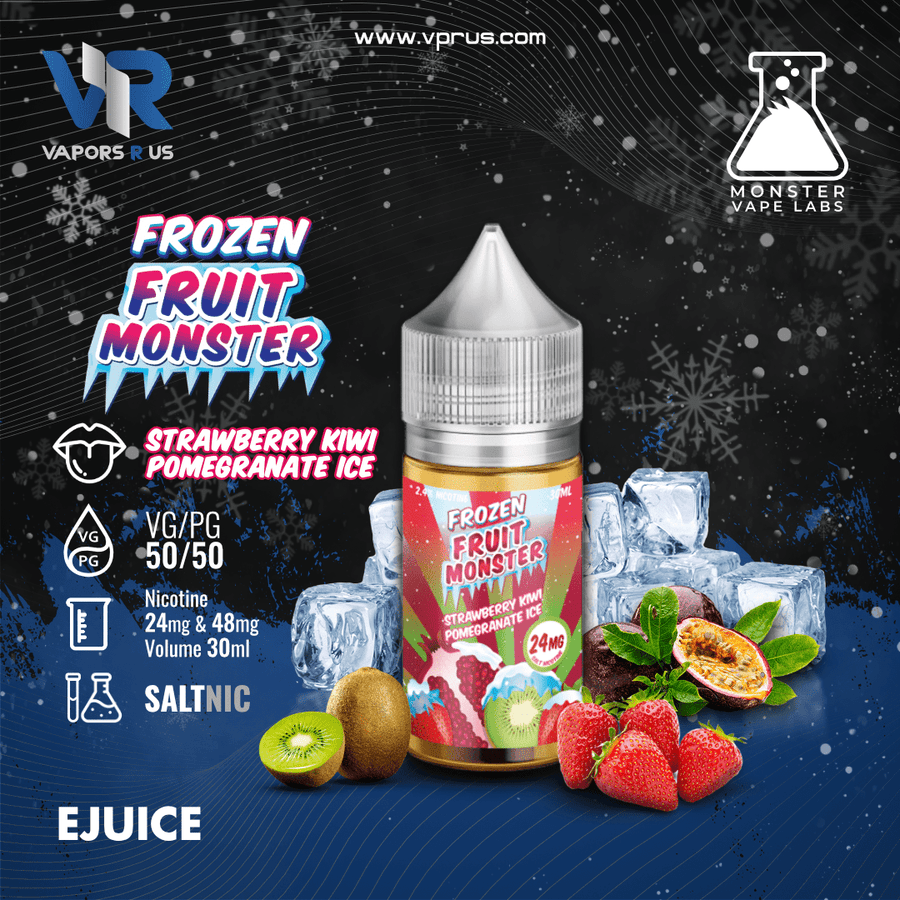 FROZEN FRUIT MONSTER - Strawberry Kiwi Pomegranate Ice 30ml (SaltNic) | Vapors R Us LLC