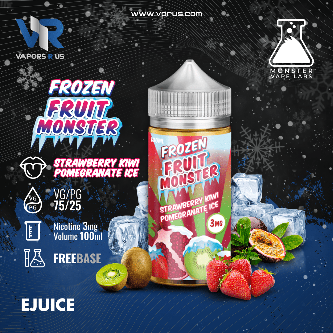 FROZEN FRUIT MONSTER - Strawberry Kiwi Pomegranate Ice 3mg | Vapors R Us LLC