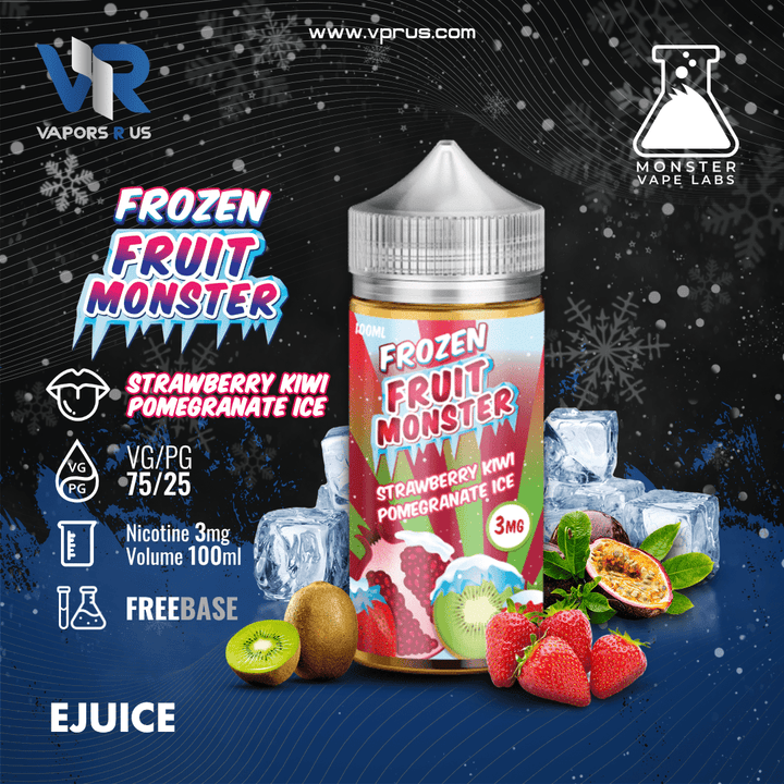 FROZEN FRUIT MONSTER - Strawberry Kiwi Pomegranate Ice 3mg | Vapors R Us LLC