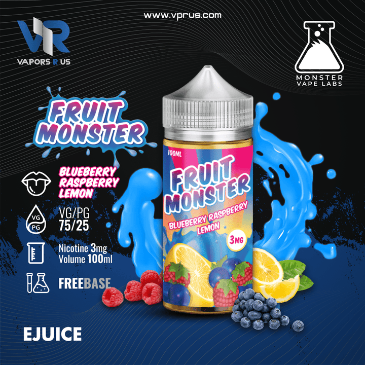 FRUIT MONSTER - Blueberry Raspberry Lemon 3mg | Vapors R Us LLC