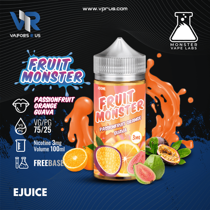 FRUIT MONSTER - Passionfruit Orange Guava 3mg | Vapors R Us LLC