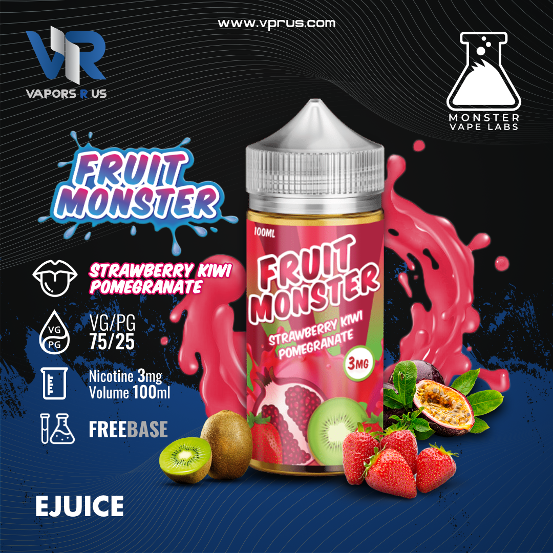 FRUIT MONSTER - Strawberry Kiwi Pomegranate 3mg