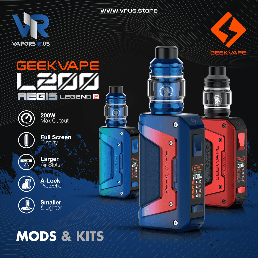 GEEKVAPE - L200 (Aegis Legend 2) 200W Kit with Zeus SubOhm Tank | Vapors R Us LLC