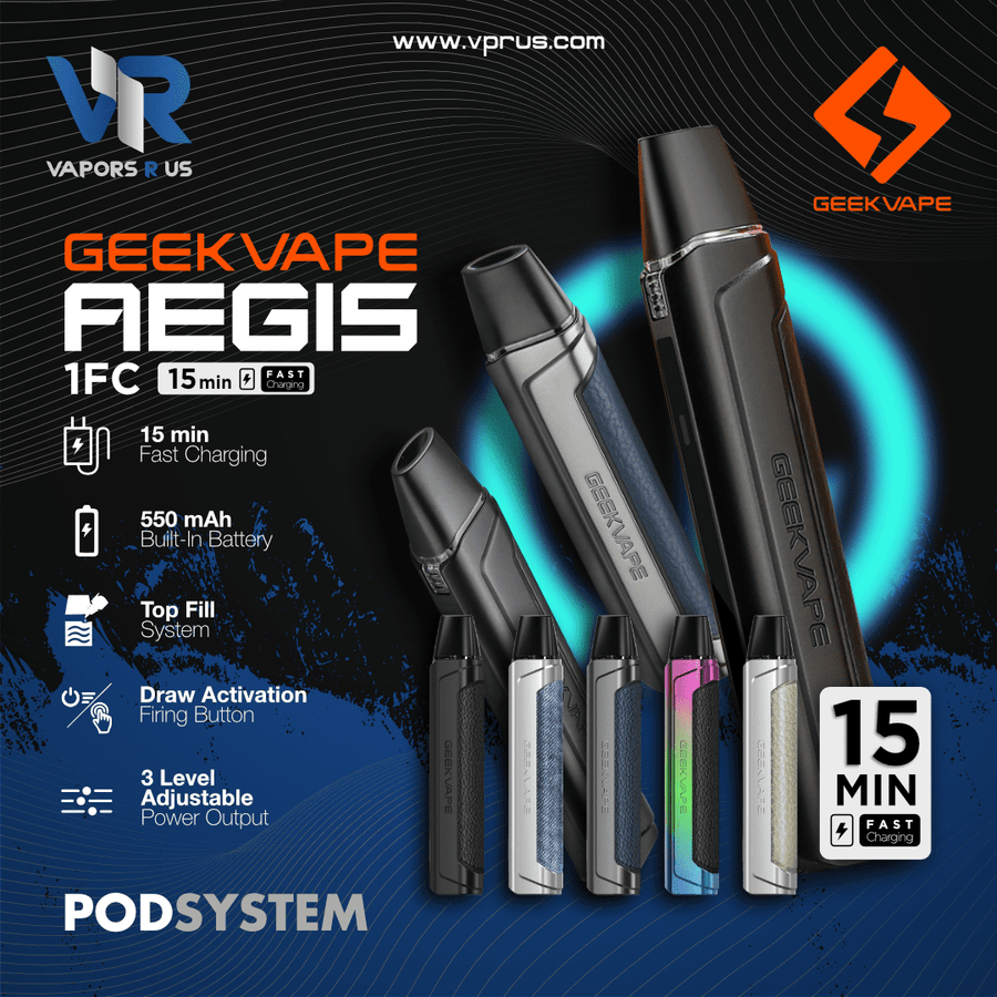 GEEKVAPE - AEGIS One FC Pod System Kit 550mAh 2ml (Fast Charging) | Vapors R Us LLC