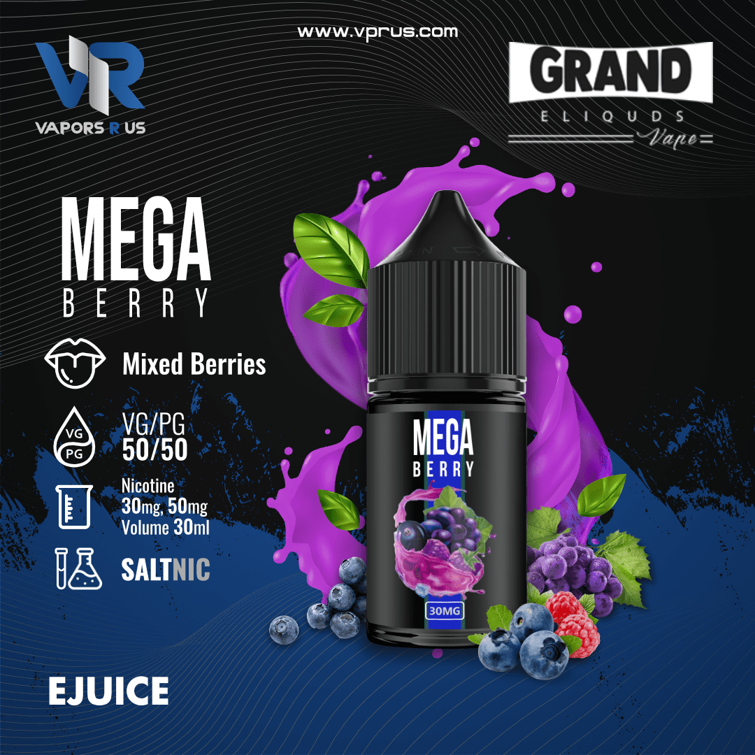 GRAND ELIQUIDS - Mega Berry 30ml (SaltNic) | Vapors R Us LLC