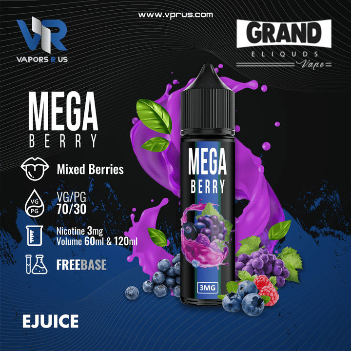 GRAND ELIQUIDS - Mega Berry 60ml | Vapors R Us LLC