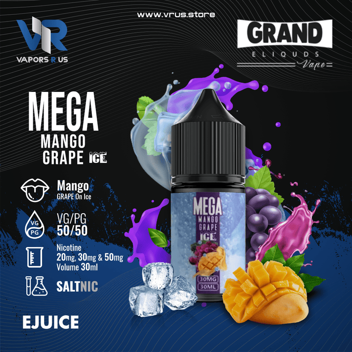 GRAND ELIQUIDS - MEGA Mango Grape 30ml