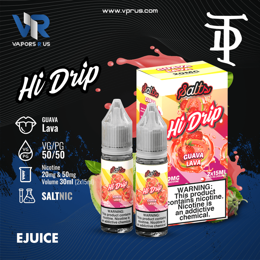 Hi Drip Salts - Guava Lava (2 x 15ml) | Vapors R Us LLC