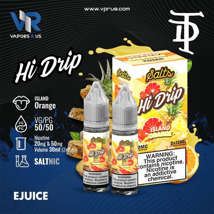 Hi Drip Salts - Island Orange (2 x 15ml) | Vapors R Us LLC