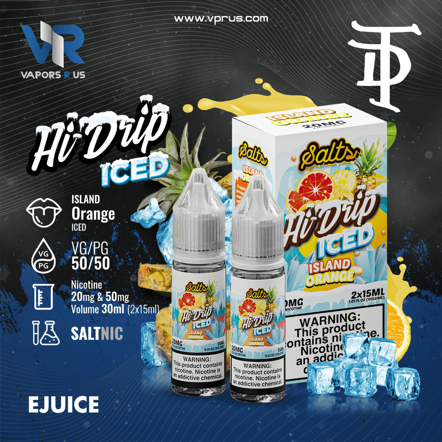 Hi Drip Salts - Island Orange ICE (2 x 15ml) | Vapors R Us LLC