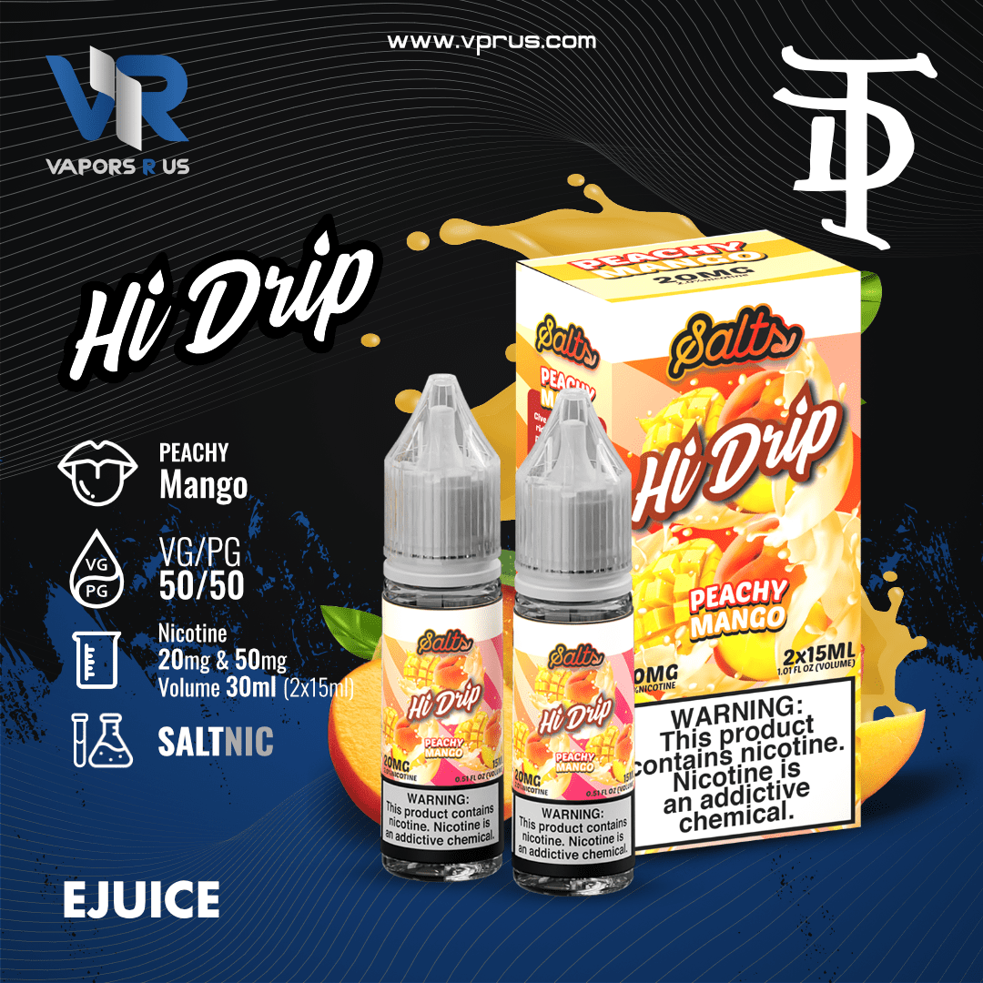 Hi Drip Salts - Peachy Mango (2 x 15ml) | Vapors R Us LLC