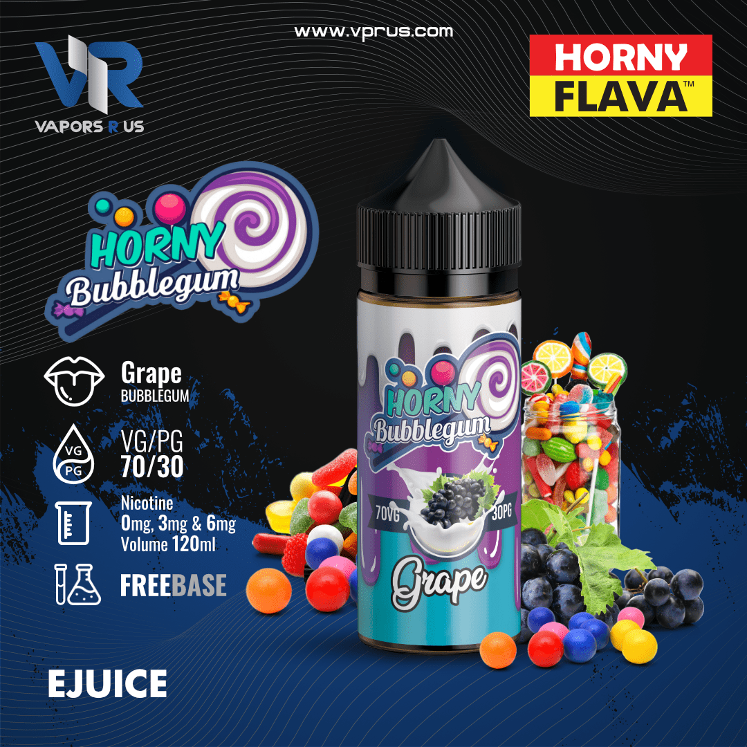 HORNY BUBBLEGUM - Grape Bubblegum 120ml | Vapors R Us LLC