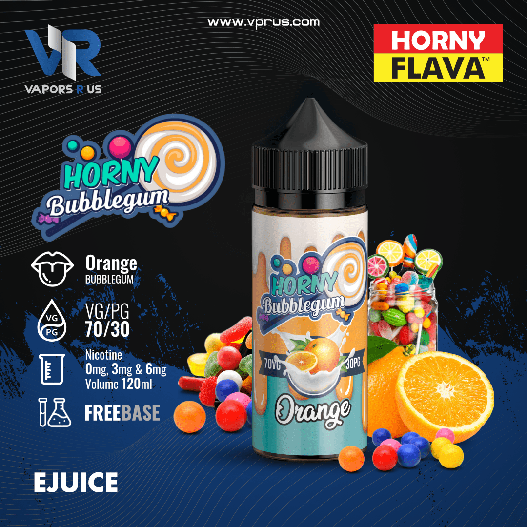 HORNY BUBBLEGUM - Orange Bubblegum 120ml | Vapors R Us LLC