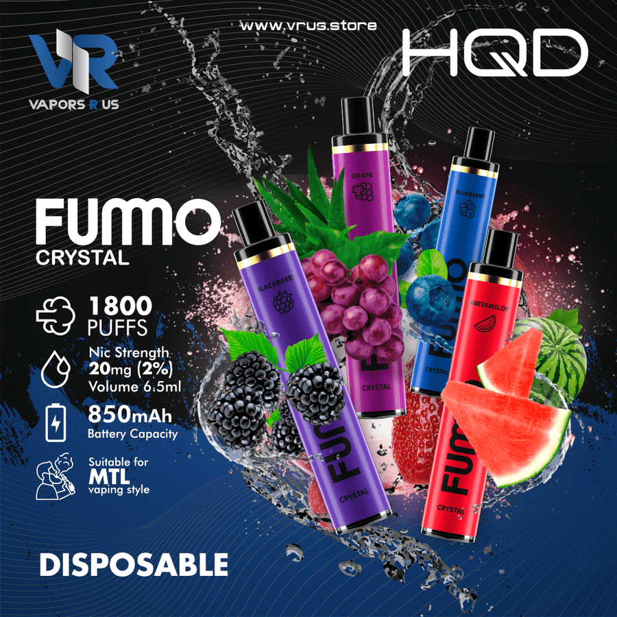 HQD - FUMO Crystal Disposable Pod Device (1800 Puff - 20mg) UAE Version | Vapors R Us LLC