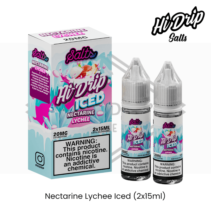 Hi Drip Salts - Nectarine Lychee ICE (2 x 15ml) | Vapors R Us LLC