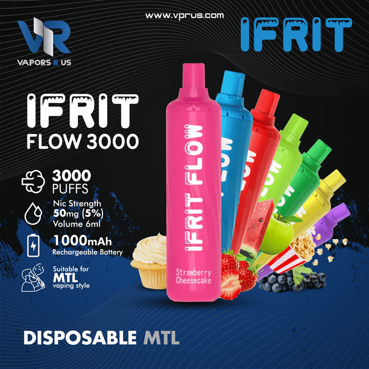 IFRIT FLOW 3000 Puffs Disposable Pod Device 50mg 5% | Vapors R Us LLC