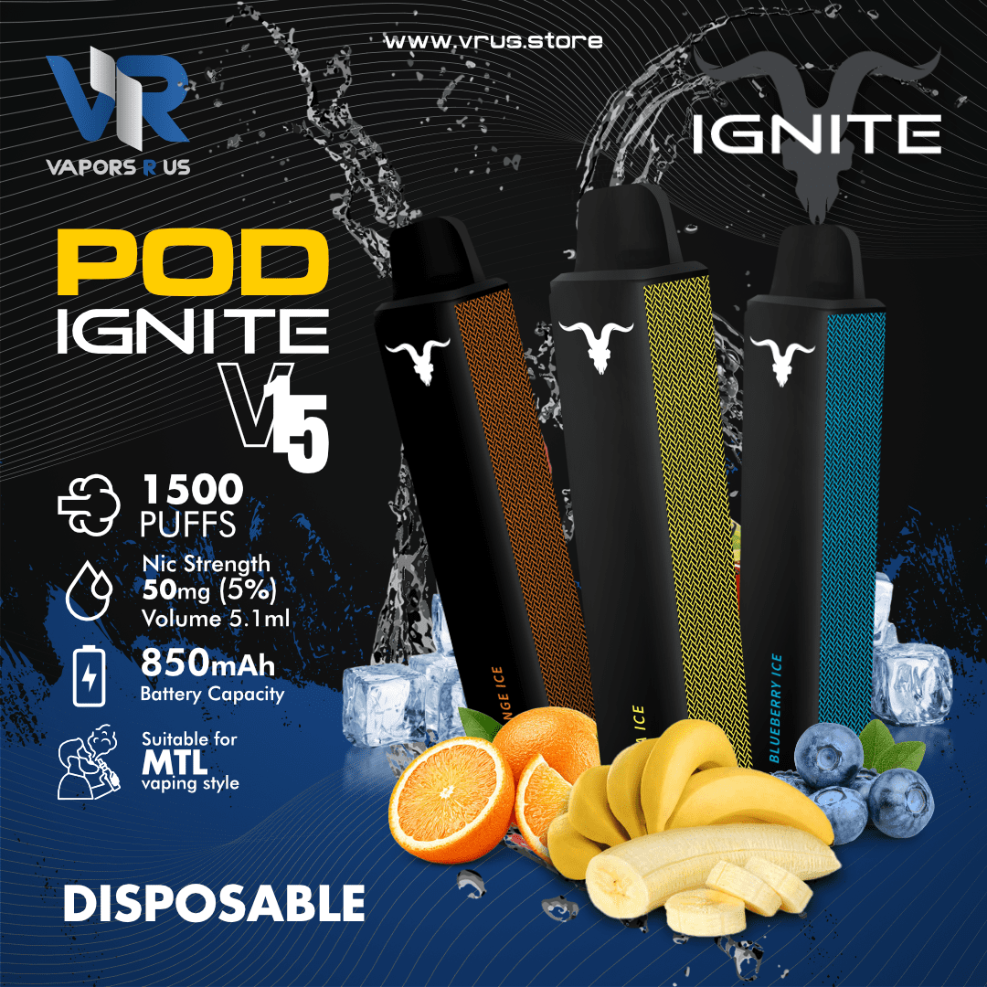 IGNITE - V15 1500+ Puffs Disposable Vape Pen | Vapors R Us LLC