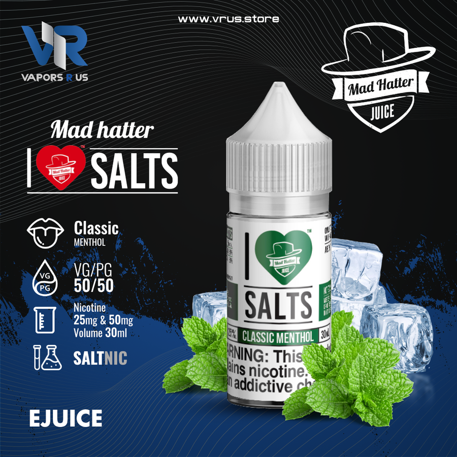I LOVE SALTS BY MAD HATTER - CLASSIC TOBACCO | I Love Salts I LOVE SALTS BY MAD HATTER - CLASSIC TOBACCO | I Love Salts