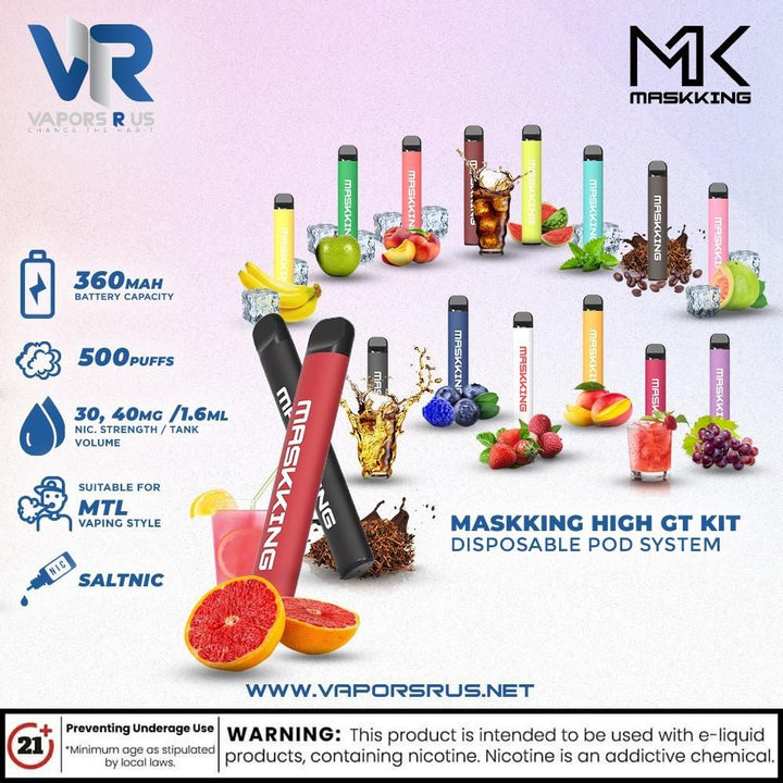 MASKKING - HIGH GT Kit Disposable Pod System (1 Pod) | Vapors R Us LLC