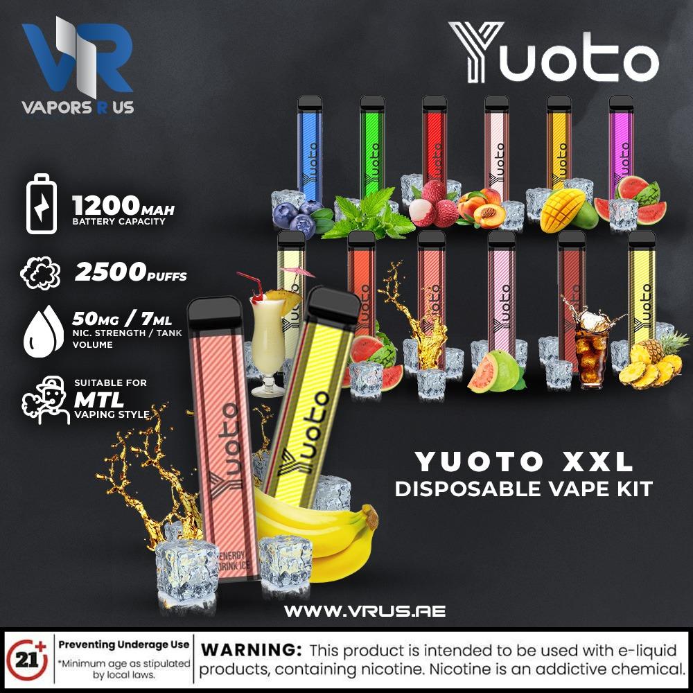 YUOTO - XXL Disposable Vape Kit 2500 Puffs 1200mAh | Vapors R Us LLC