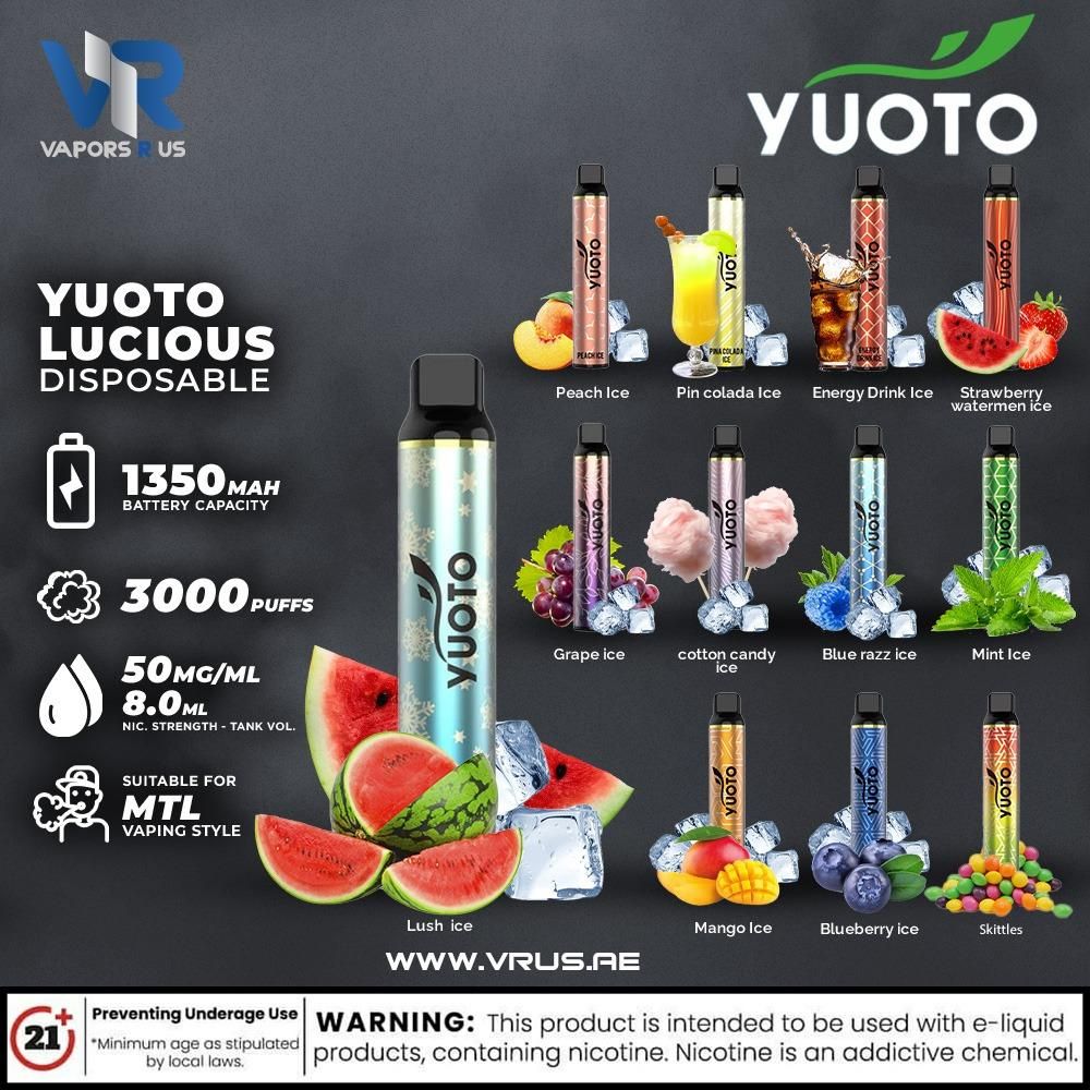 YUOTO - Lucious 3000 Puffs Disposable | Vapors R Us LLC