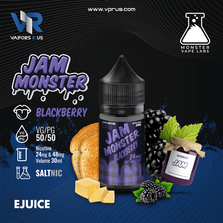 JAM MONSTER - Blackberry 30ml (SaltNic) | Vapors R Us LLC