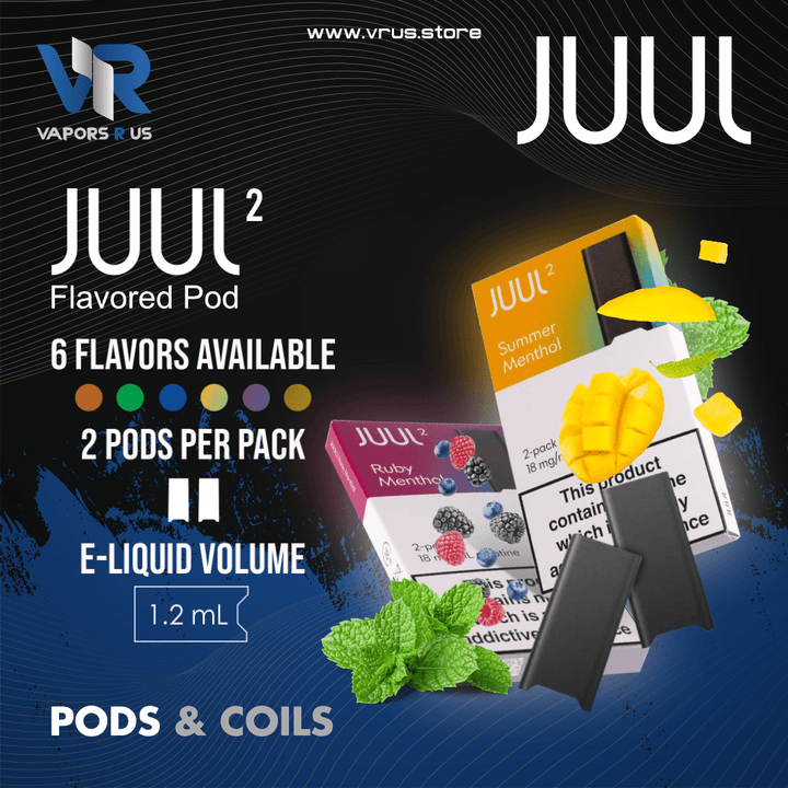 JUUL - 2 Pods (1.2ml 18mg) | Vapors R Us LLC