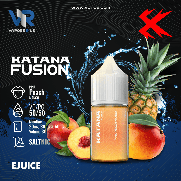 KATANA VAPE - Fusion Series - Pina Peach Mango (30ml Saltnic) | Vapors R Us LLC