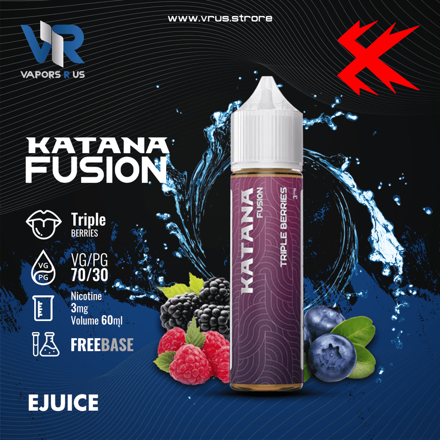 KATANA VAPE - Fusion Series - Triple Berries (3mg - 60ml) | Vapors R Us LLC