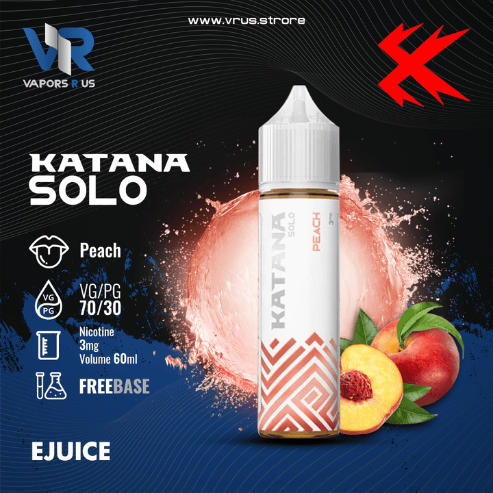 KATANA VAPE - Solo Series - Peach (3mg - 60ml) | Vapors R Us LLC