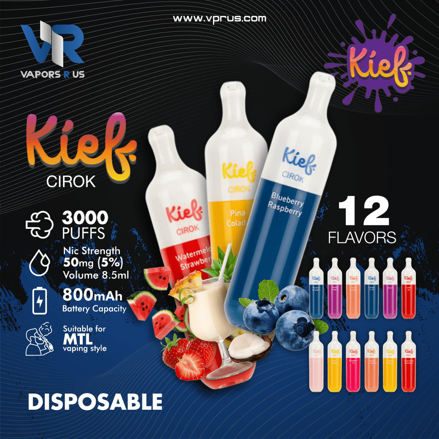 KIEF - Cirok Disposable Pods (3000 PUFFS) | Vapors R Us LLC